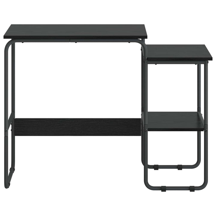 Skrivbord Med Förvaring Svart Ek 100 X 50 X 75 Cm