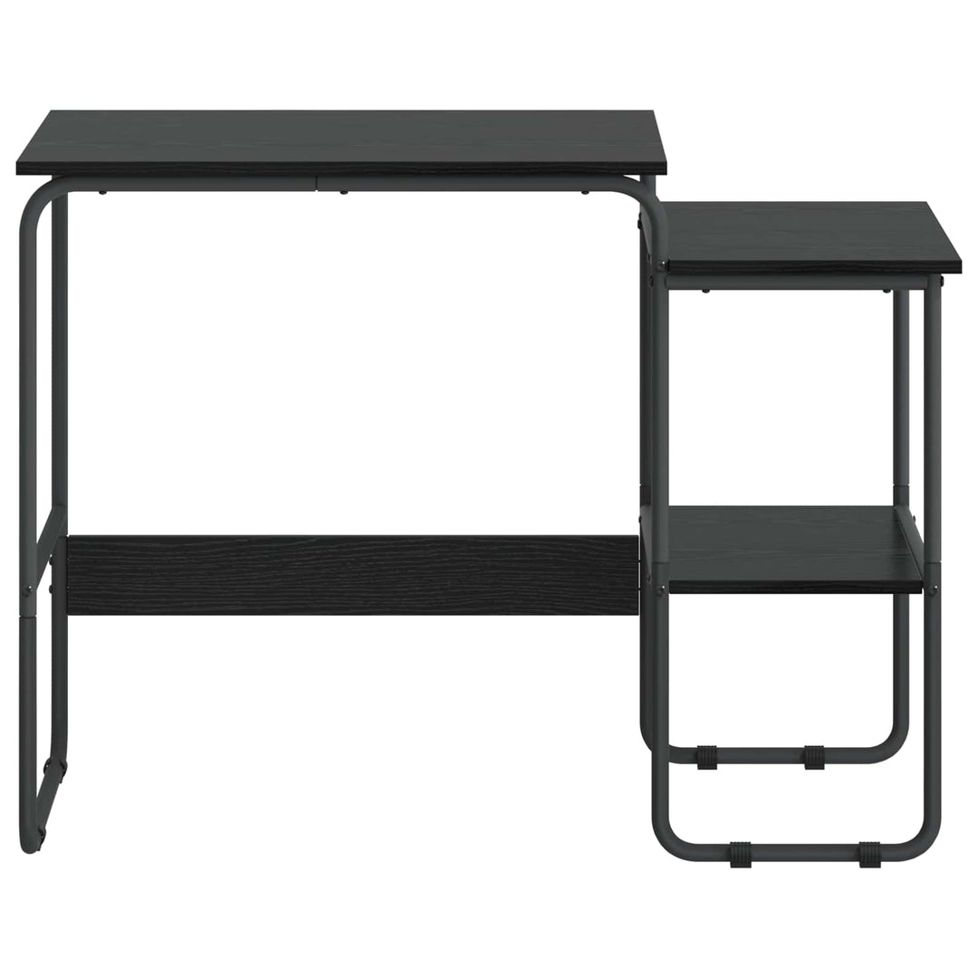 Skrivbord Med Förvaring Svart Ek 100 X 50 X 75 Cm