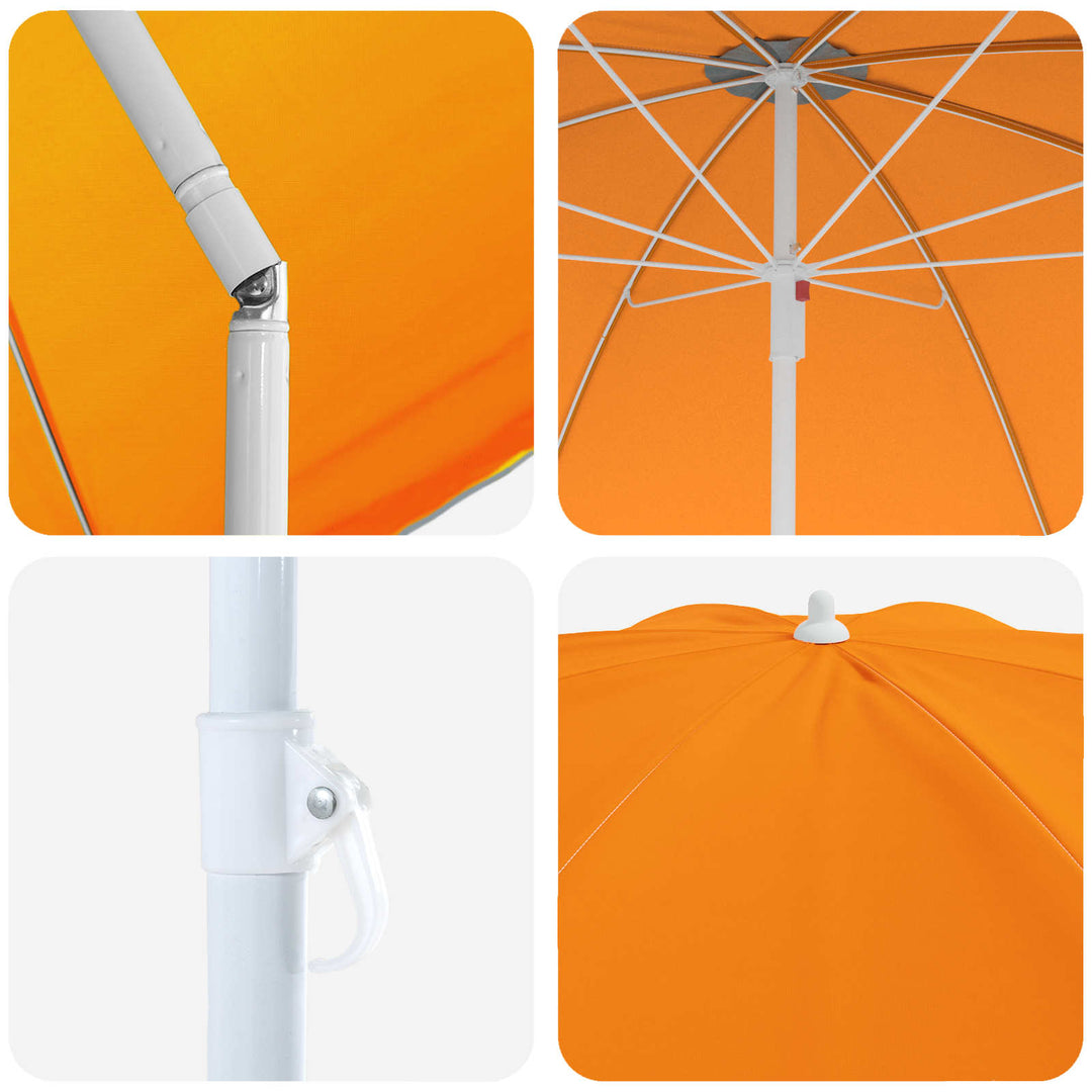 Trädgårdsparasol 160 Cm 170T Polyester Orange