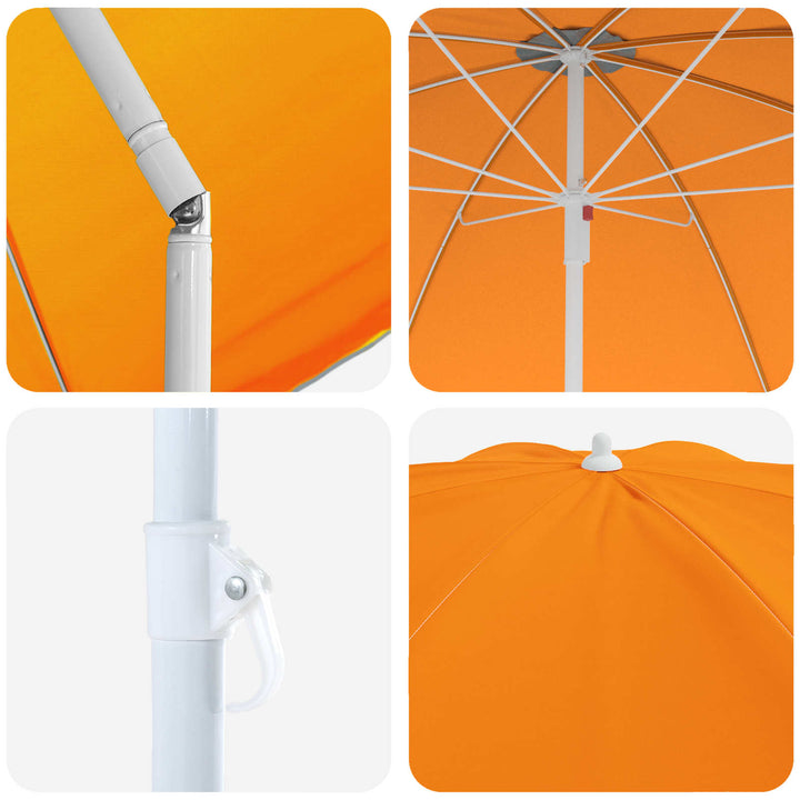 Trädgårdsparasol 160 Cm 170T Polyester Orange