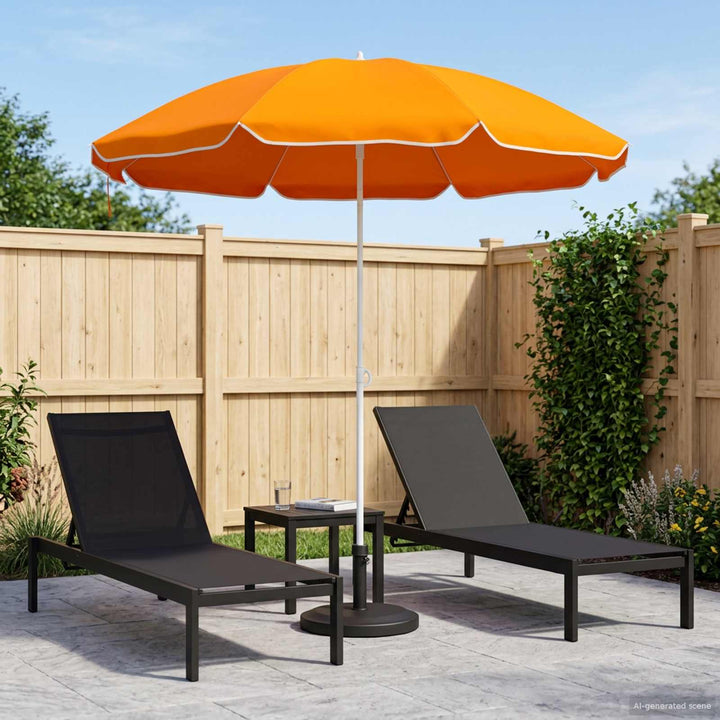 Trädgårdsparasol 160 Cm 170T Polyester Orange