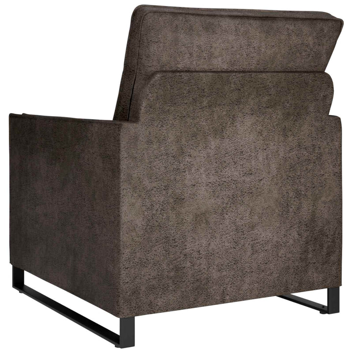 Enkel Soffa Mörkgrå 70 X 81 X 82 Cm Faux Mockatyg