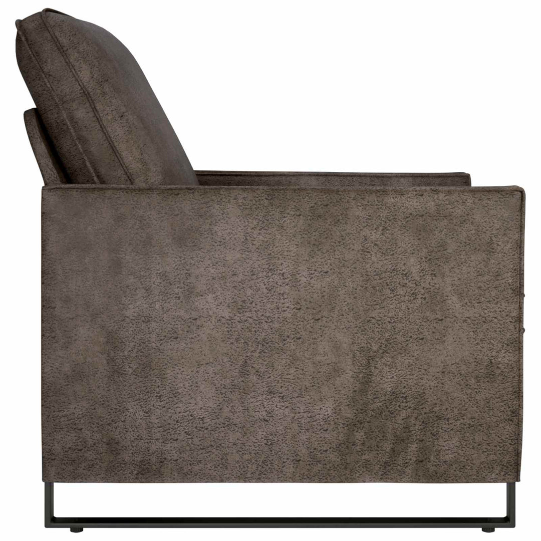 Enkel Soffa Mörkgrå 70 X 81 X 82 Cm Faux Mockatyg
