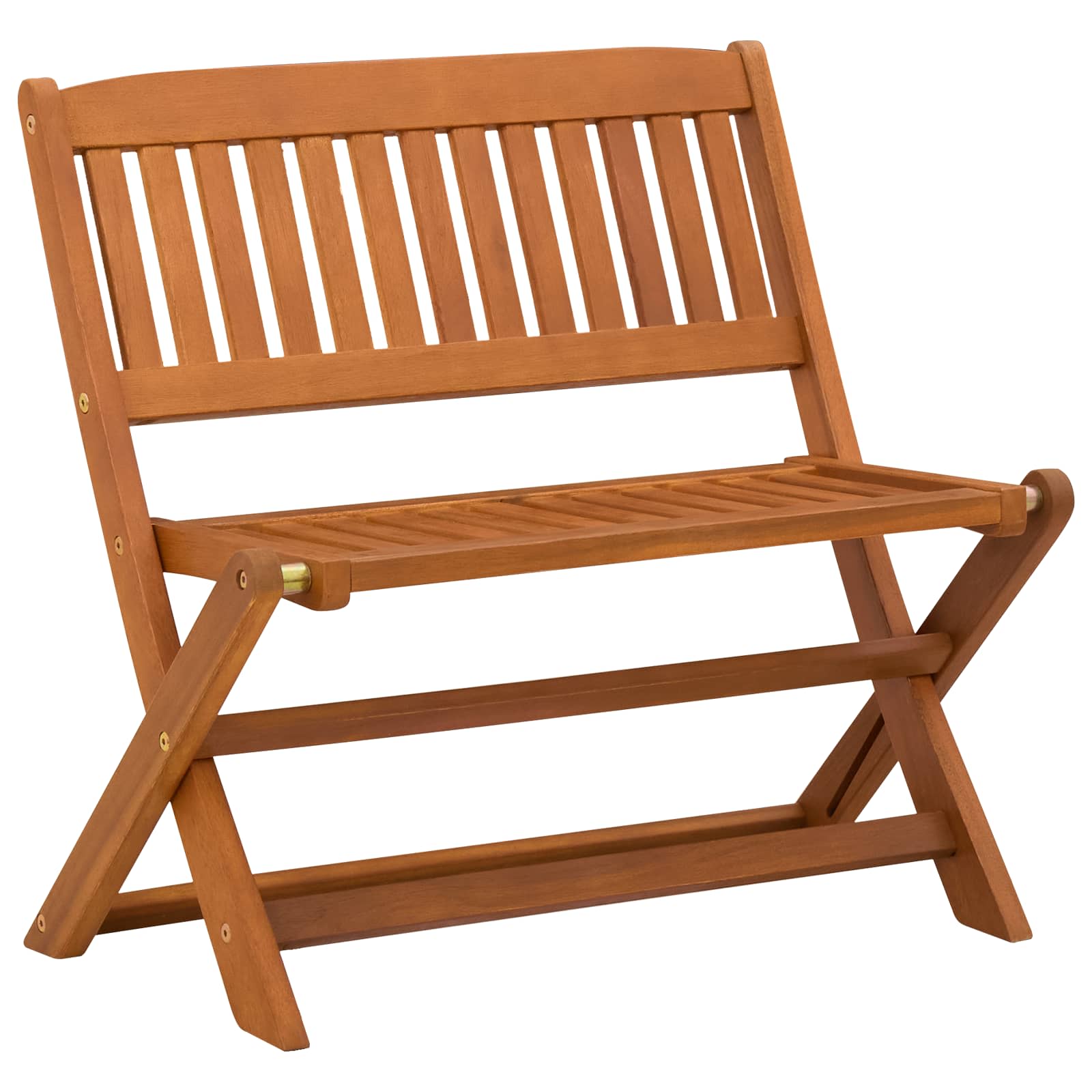Barnbänk 1 -Seater 61 X 38 X 57 Cm Massiv Eukalyptus Trä Brun