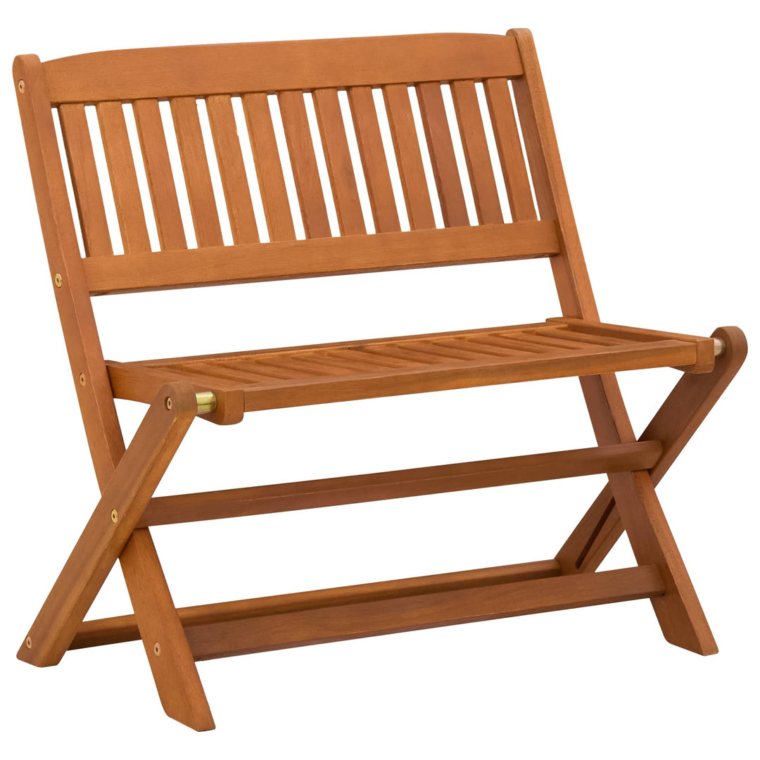 Barnbänk 1 -Seater 61 X 38 X 57 Cm Massiv Eukalyptus Trä Brun