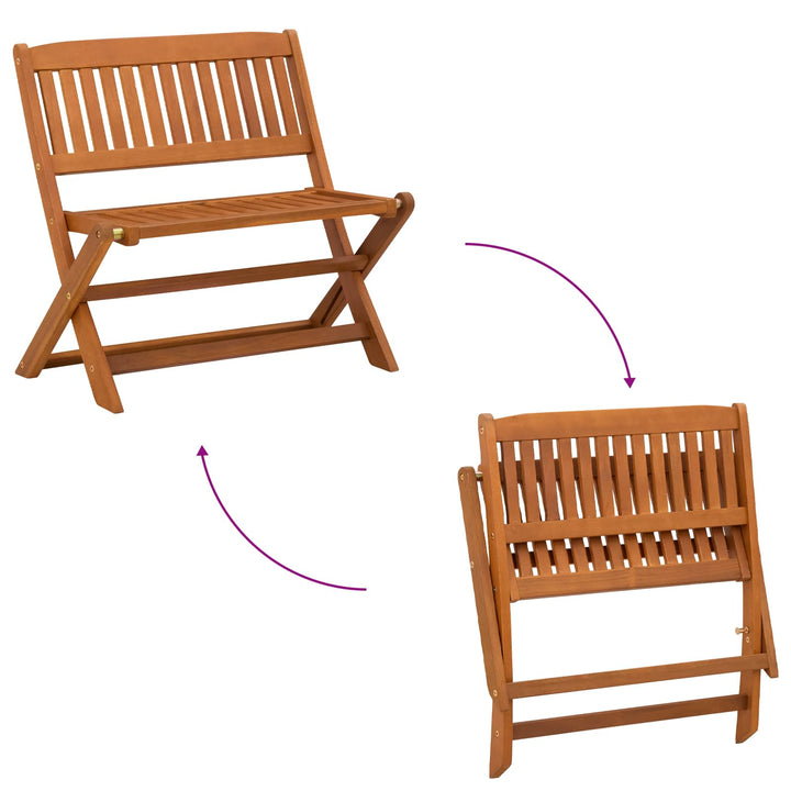 Barnbänk 1 -Seater 61 X 38 X 57 Cm Massiv Eukalyptus Trä Brun
