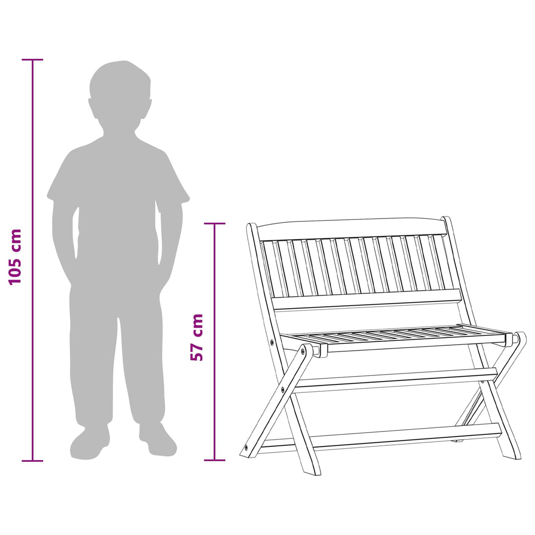 Barnbänk 1 -Seater 61 X 38 X 57 Cm Massiv Eukalyptus Trä Brun