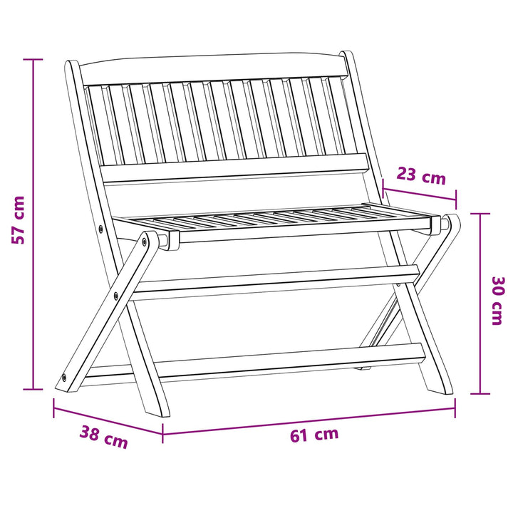 Barnbänk 1 -Seater 61 X 38 X 57 Cm Massiv Eukalyptus Trä Brun