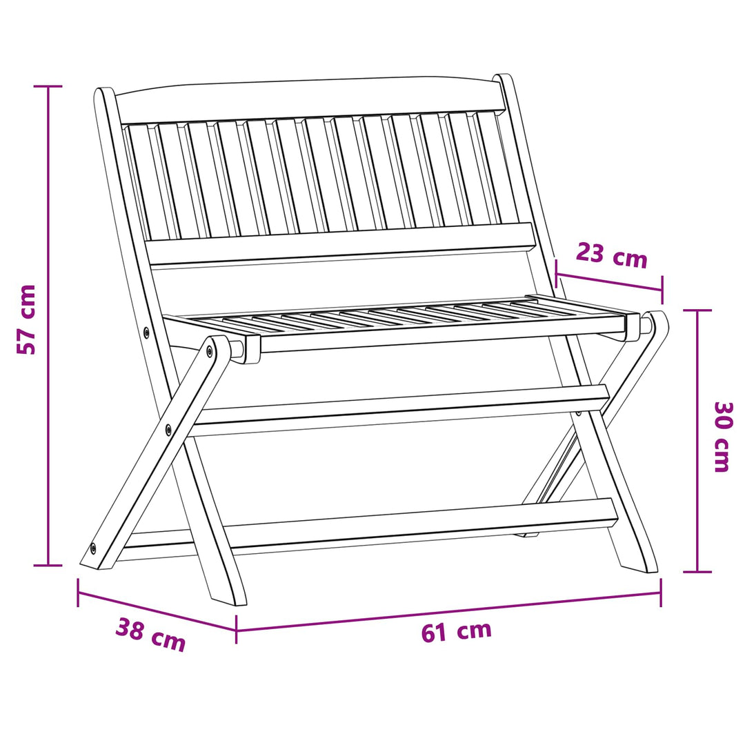 Barnbänk 1 -Seater 61 X 38 X 57 Cm Massiv Eukalyptus Trä Brun