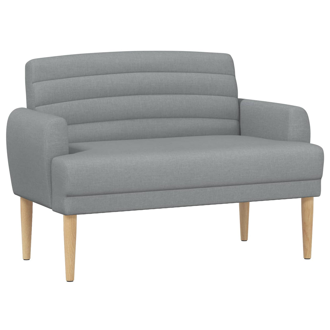 Loveseat Med Knapprapport Ljusgrå 116 X 67 X 80 Cm Tyg
