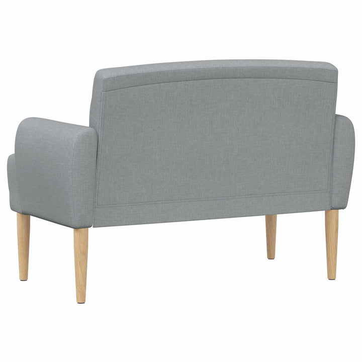 Loveseat Med Knapprapport Ljusgrå 116 X 67 X 80 Cm Tyg
