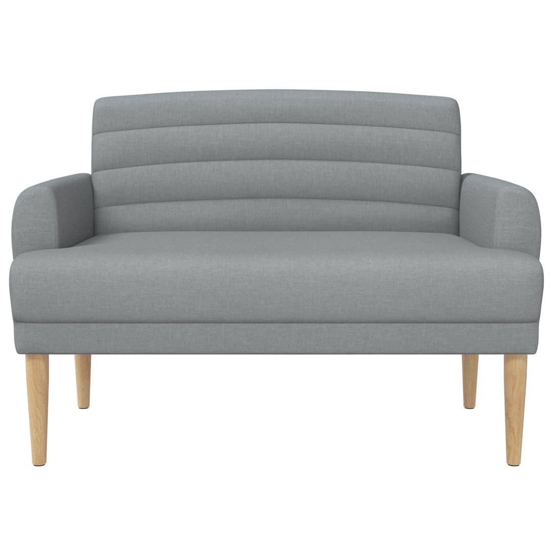 Loveseat Med Knapprapport Ljusgrå 116 X 67 X 80 Cm Tyg