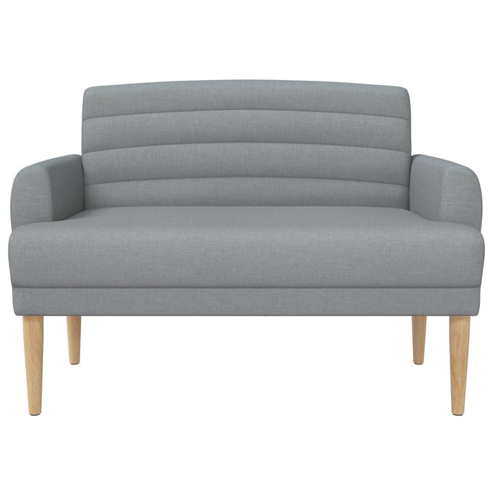 Loveseat Med Knapprapport Ljusgrå 116 X 67 X 80 Cm Tyg