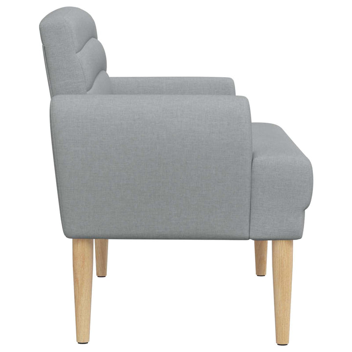 Loveseat Med Knapprapport Ljusgrå 116 X 67 X 80 Cm Tyg