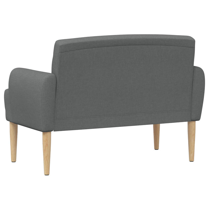 Loveseat Med Knapprapport Mörkgrå 116 X 67 X 80 Cm Tyg