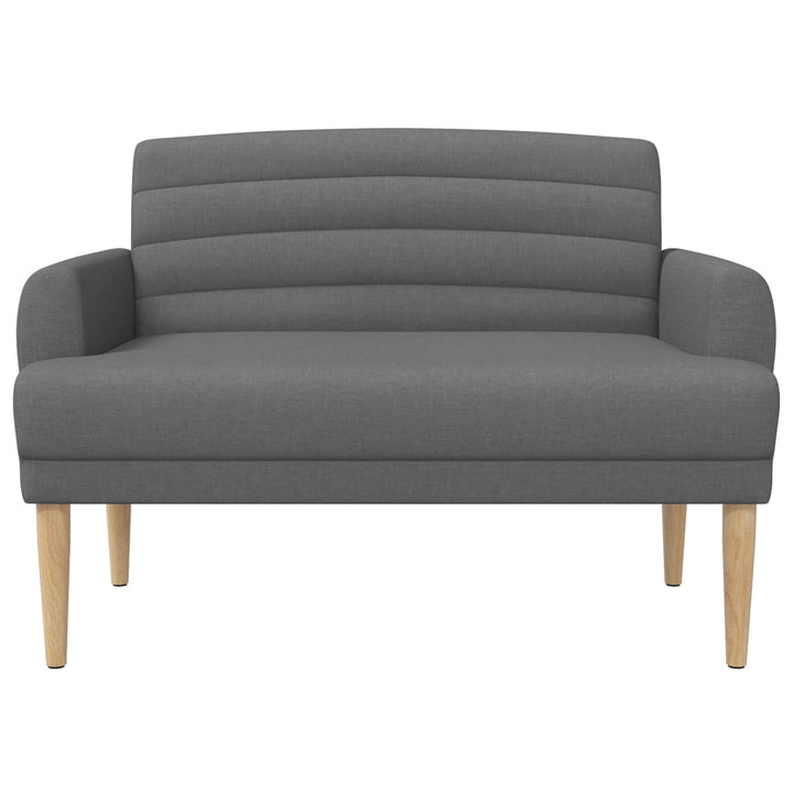 Loveseat Med Knapprapport Mörkgrå 116 X 67 X 80 Cm Tyg