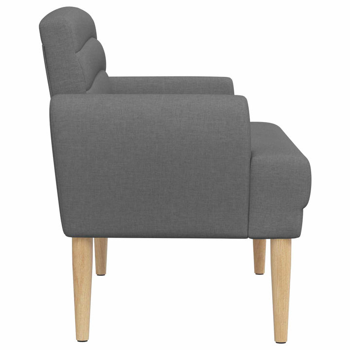 Loveseat Med Knapprapport Mörkgrå 116 X 67 X 80 Cm Tyg