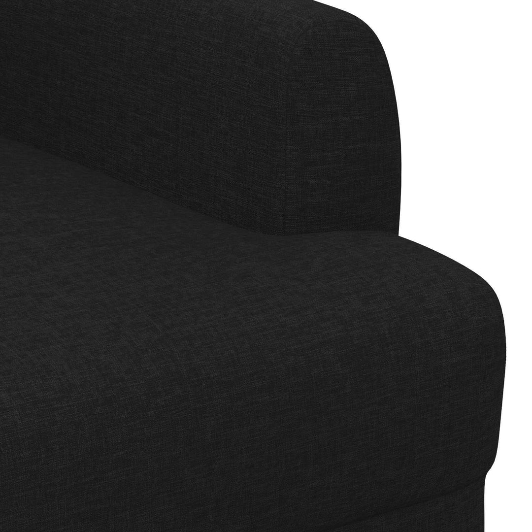 Loveseat Med Knapprapport Svart 116 X 67 X 80 Cm Tyg