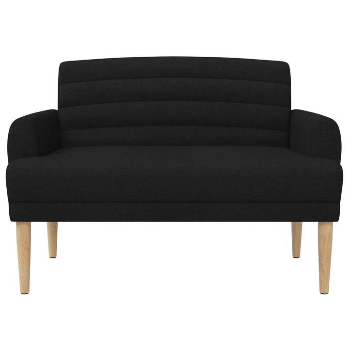 Loveseat Med Knapprapport Svart 116 X 67 X 80 Cm Tyg
