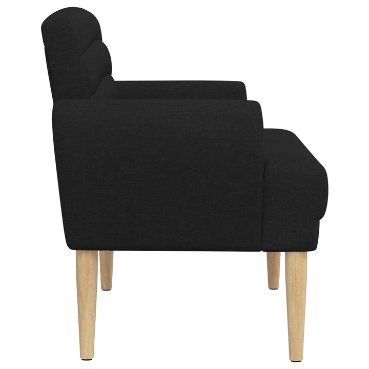 Loveseat Med Knapprapport Svart 116 X 67 X 80 Cm Tyg