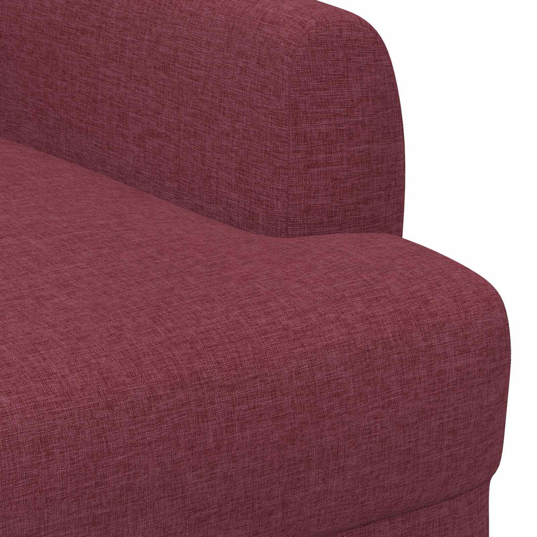 Loveseat Med Knapprapport Vinröd 116 X 67 X 80 Cm Tyg