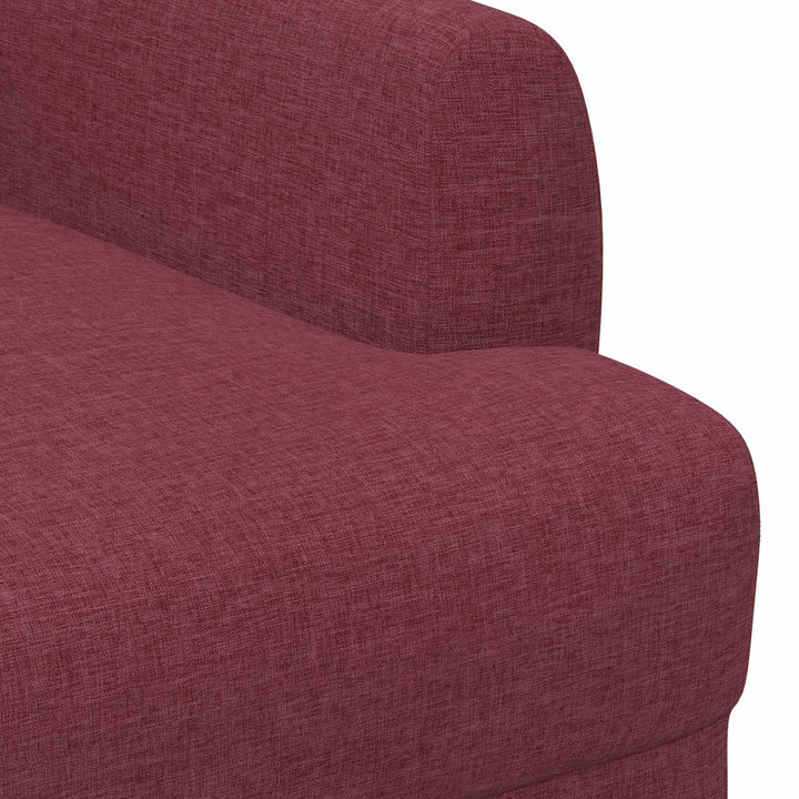 Loveseat Med Knapprapport Vinröd 116 X 67 X 80 Cm Tyg