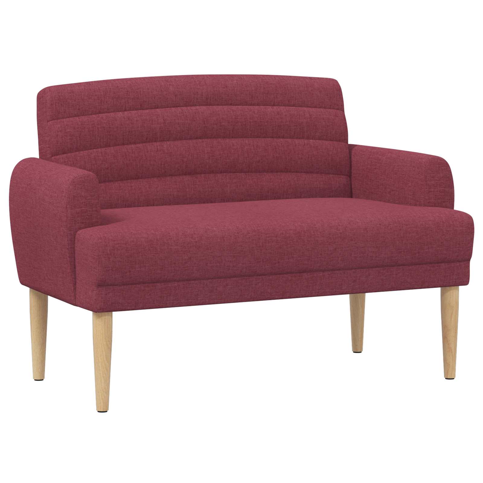 Loveseat Med Knapprapport Vinröd 116 X 67 X 80 Cm Tyg