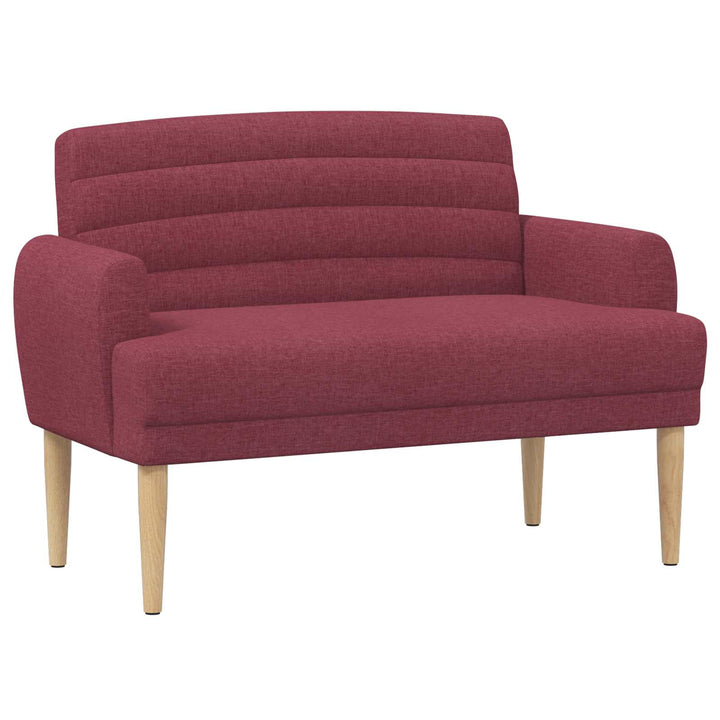 Loveseat Med Knapprapport Vinröd 116 X 67 X 80 Cm Tyg