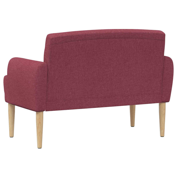 Loveseat Med Knapprapport Vinröd 116 X 67 X 80 Cm Tyg