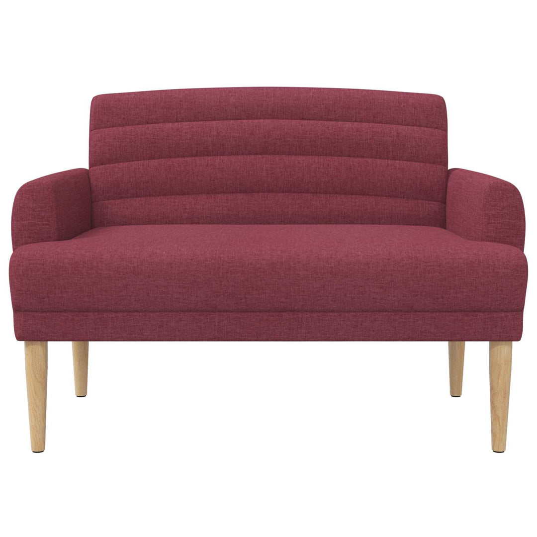 Loveseat Med Knapprapport Vinröd 116 X 67 X 80 Cm Tyg