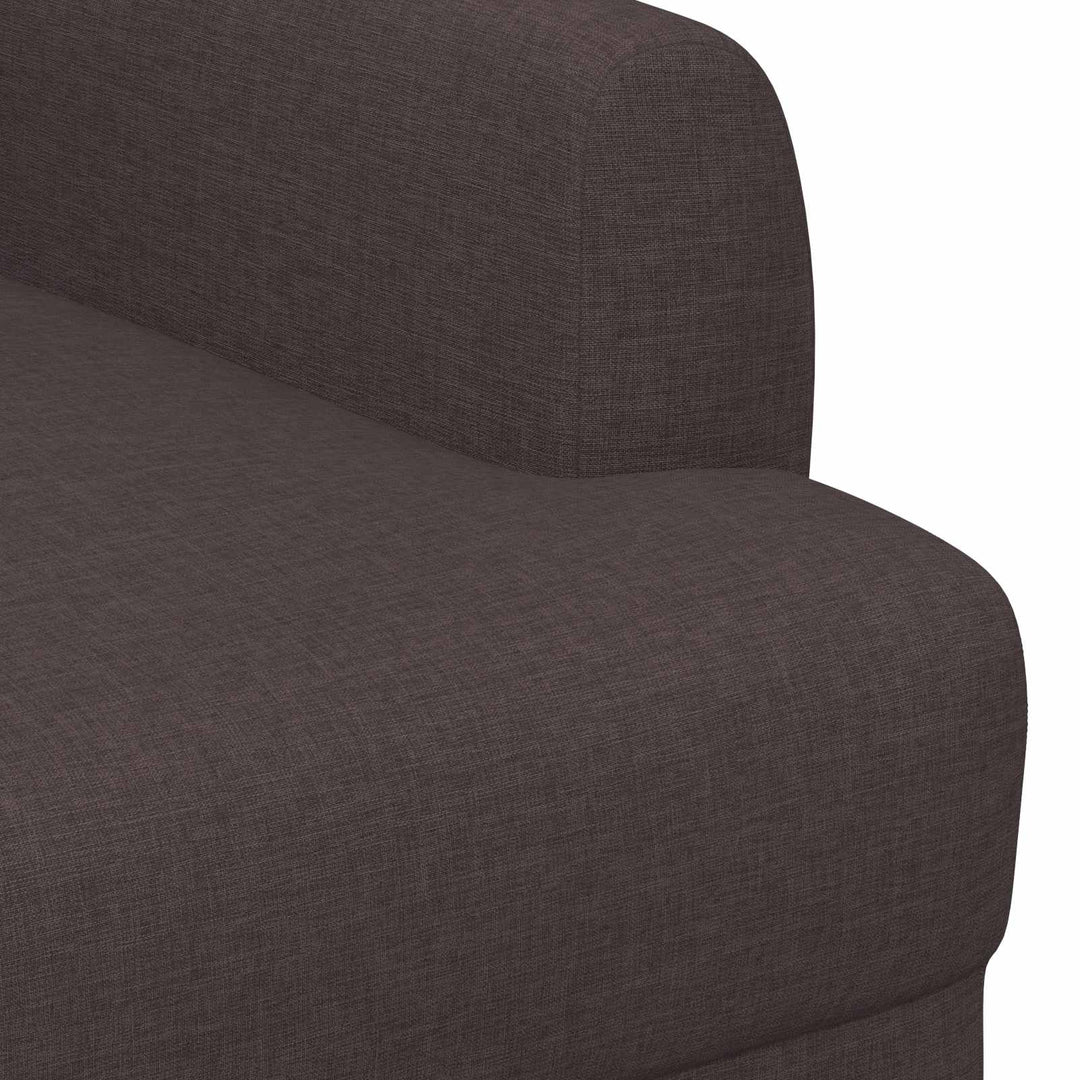 Loveseat Med Knapprapport Mörkbrun 116 X 67 X 80 Cm Tyg