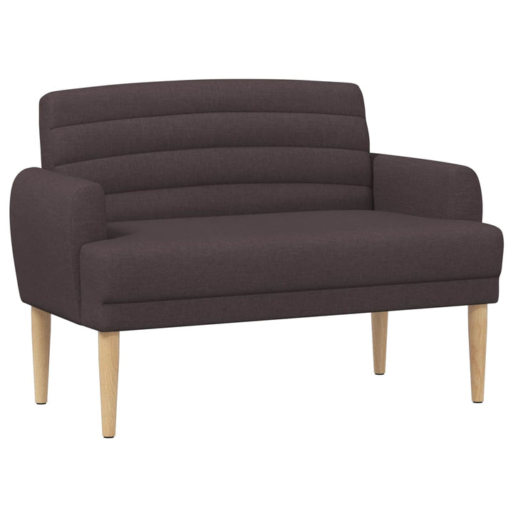 Loveseat Med Knapprapport Mörkbrun 116 X 67 X 80 Cm Tyg