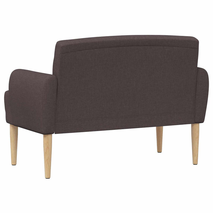 Loveseat Med Knapprapport Mörkbrun 116 X 67 X 80 Cm Tyg