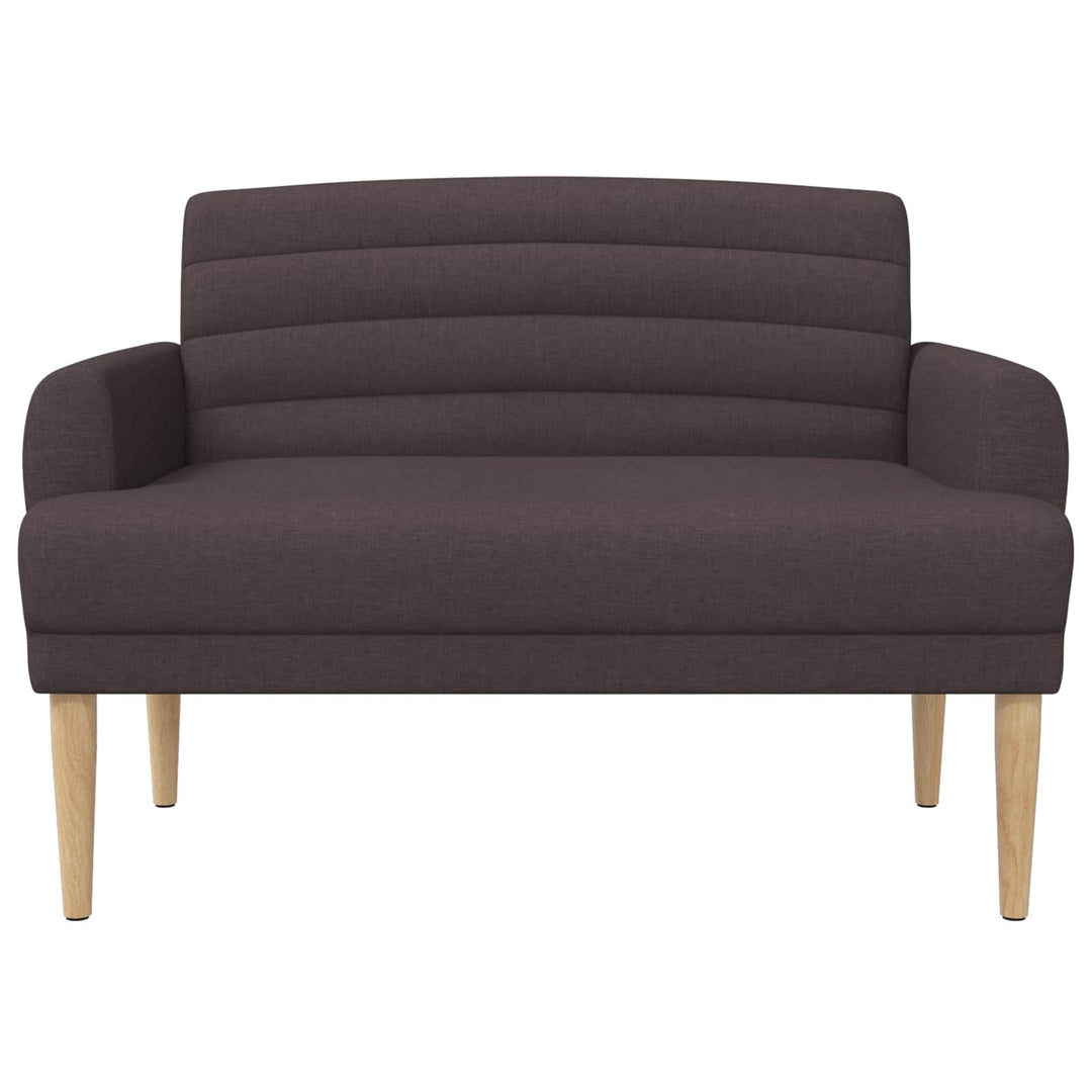 Loveseat Med Knapprapport Mörkbrun 116 X 67 X 80 Cm Tyg