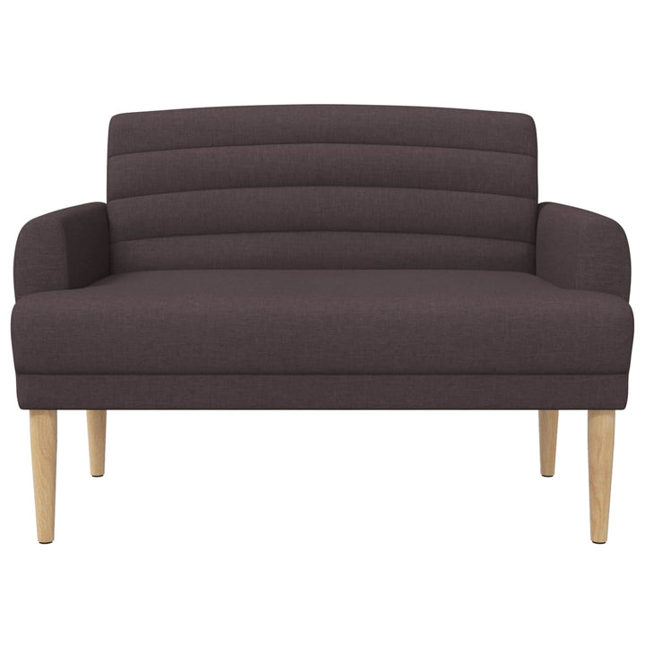 Loveseat Med Knapprapport Mörkbrun 116 X 67 X 80 Cm Tyg