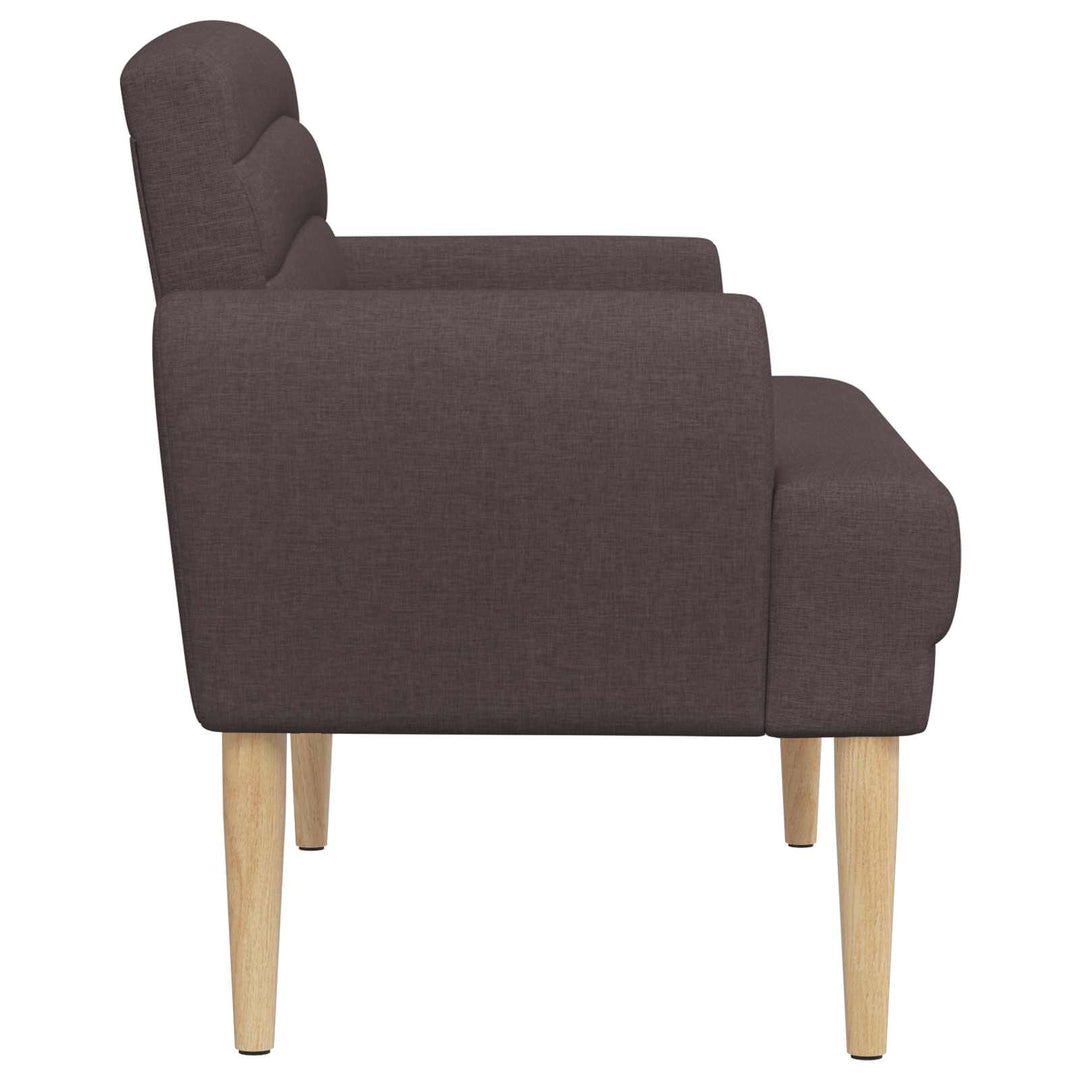 Loveseat Med Knapprapport Mörkbrun 116 X 67 X 80 Cm Tyg
