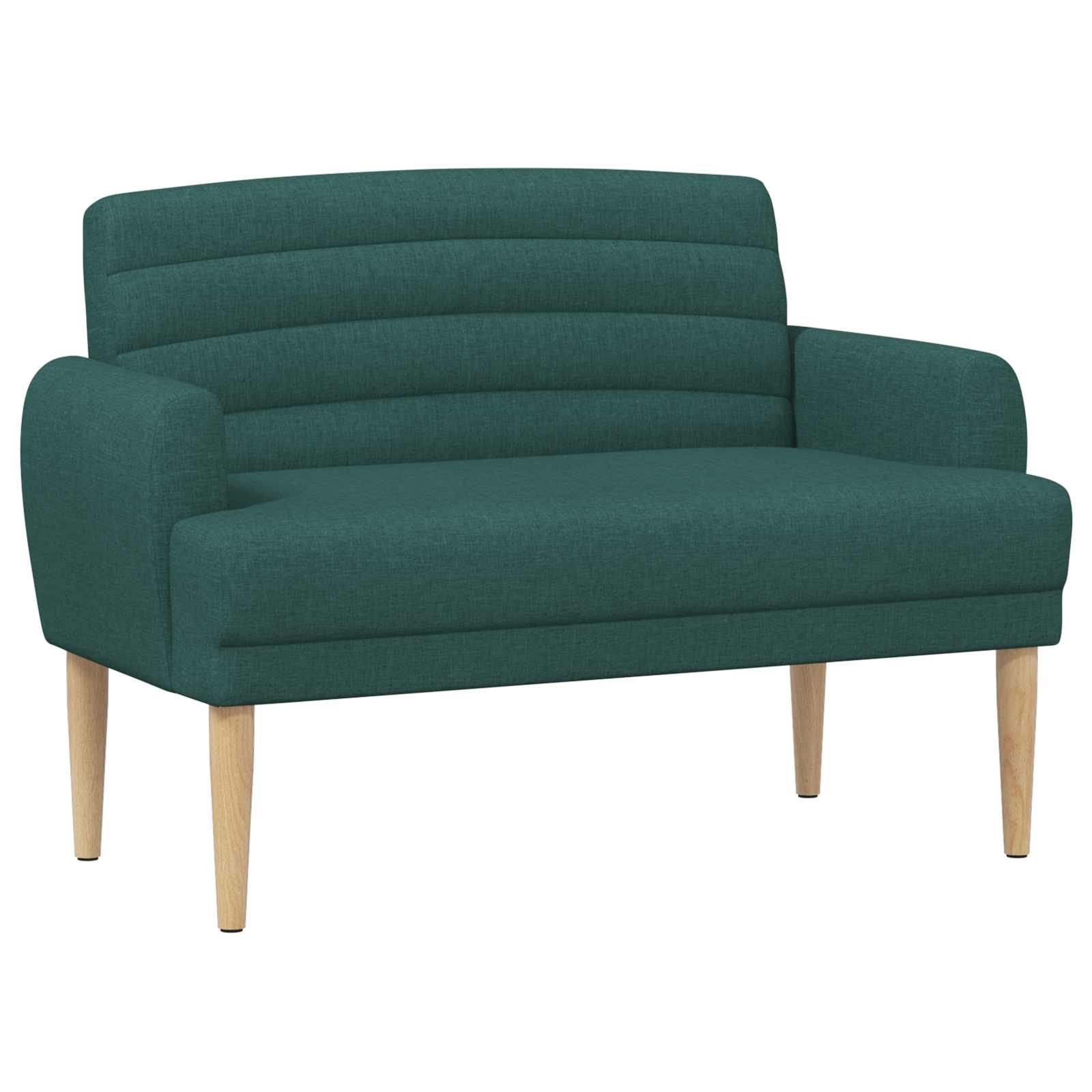 Loveseat Med Knapprapport Mörkgrön 116 X 67 X 80 Cm Tyg