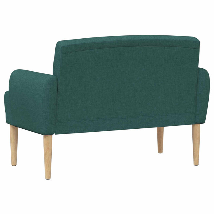 Loveseat Med Knapprapport Mörkgrön 116 X 67 X 80 Cm Tyg