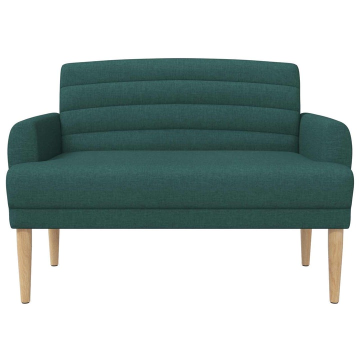 Loveseat Med Knapprapport Mörkgrön 116 X 67 X 80 Cm Tyg