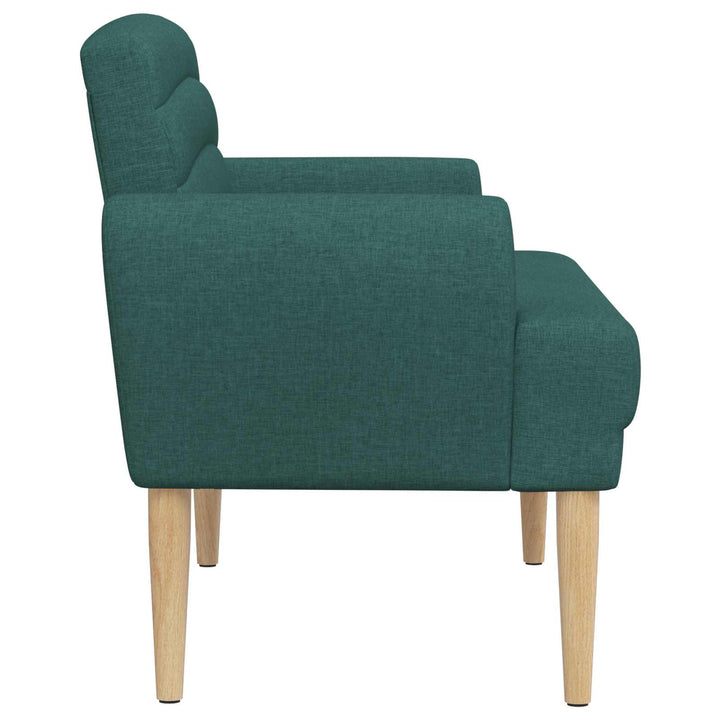 Loveseat Med Knapprapport Mörkgrön 116 X 67 X 80 Cm Tyg