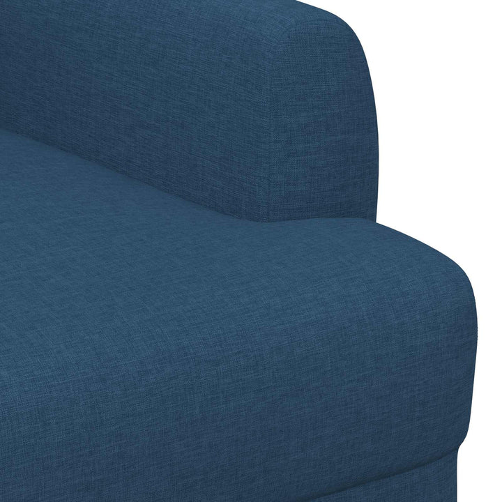 Loveseat Med Knapprapport Blå 116 X 67 X 80 Cm Tyg