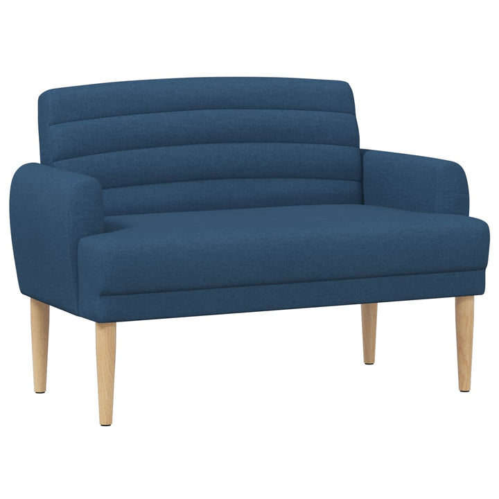 Loveseat Med Knapprapport Blå 116 X 67 X 80 Cm Tyg
