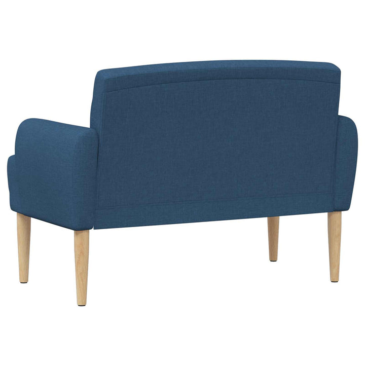 Loveseat Med Knapprapport Blå 116 X 67 X 80 Cm Tyg