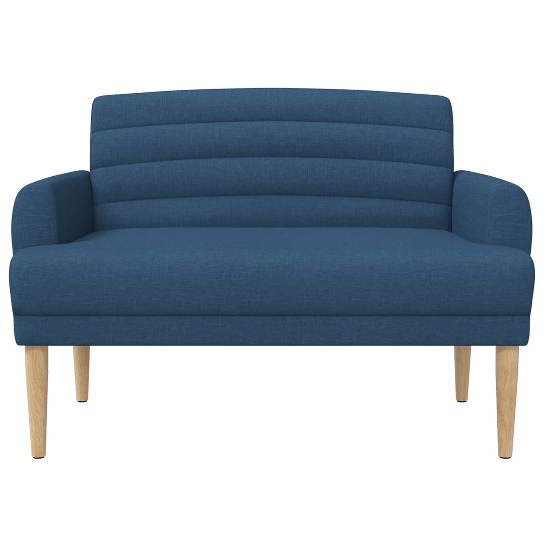 Loveseat Med Knapprapport Blå 116 X 67 X 80 Cm Tyg