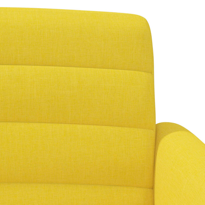 Loveseat Med Knapprapport Ljus Gul 116 X 67 X 80 Cm Tyg