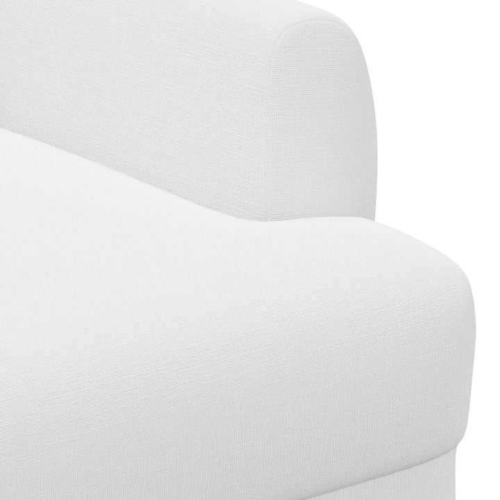 Loveseat Med Knapprapport Vit 116 X 67 X 80 Cm Tyg