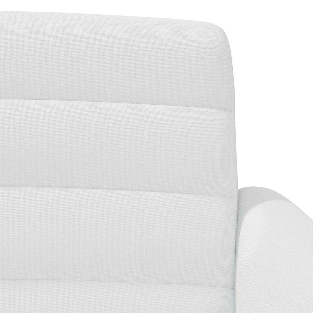 Loveseat Med Knapprapport Vit 116 X 67 X 80 Cm Tyg