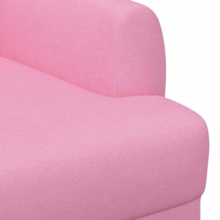Loveseat Med Knapprapport Rosa 116 X 67 X 80 Cm Tyg