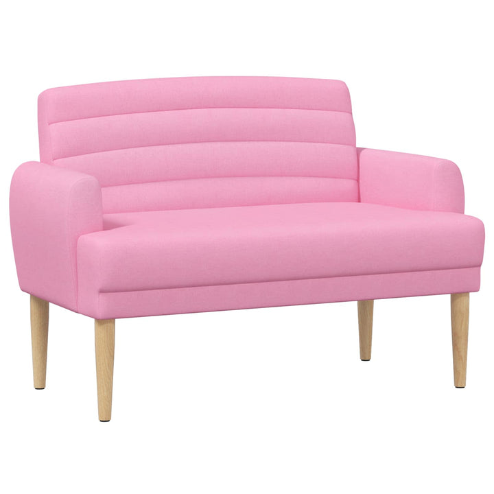 Loveseat Med Knapprapport Rosa 116 X 67 X 80 Cm Tyg