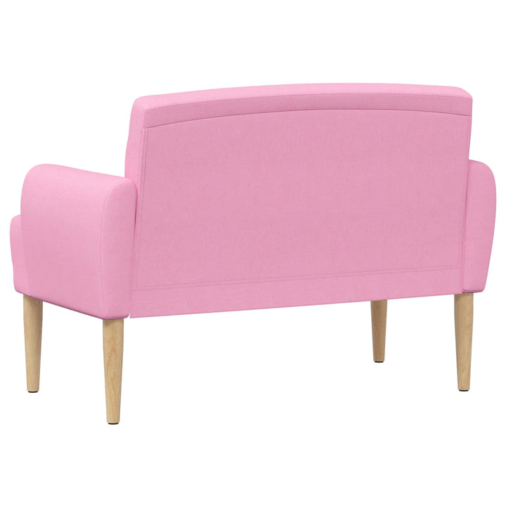 Loveseat Med Knapprapport Rosa 116 X 67 X 80 Cm Tyg